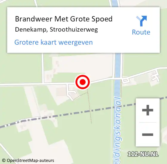 Locatie op kaart van de 112 melding: Brandweer Met Grote Spoed Naar Denekamp, Stroothuizerweg op 4 juli 2015 11:39