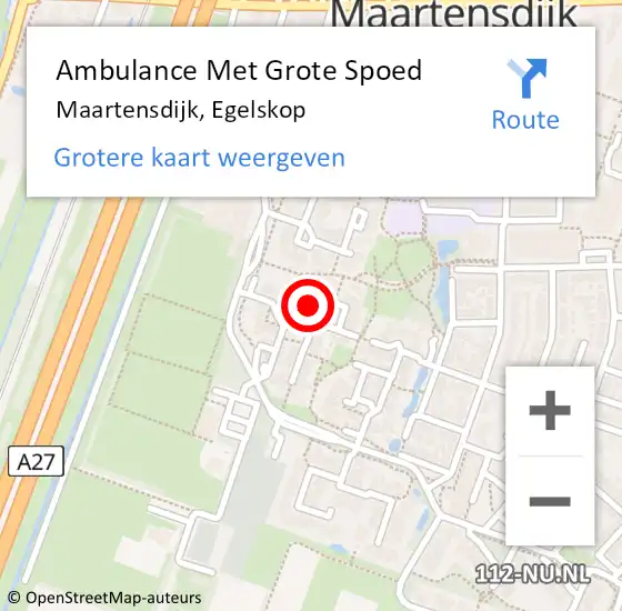 Locatie op kaart van de 112 melding: Ambulance Met Grote Spoed Naar Maartensdijk, Egelskop op 4 juli 2015 14:14