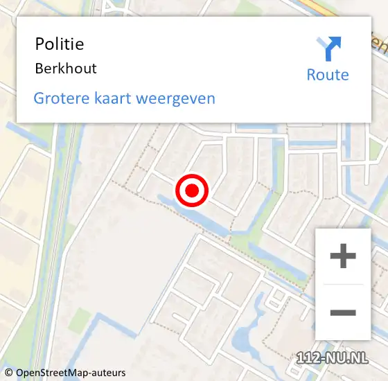 Locatie op kaart van de 112 melding: Politie Berkhout op 4 juli 2015 15:31