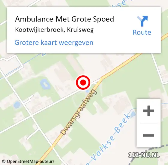 Locatie op kaart van de 112 melding: Ambulance Met Grote Spoed Naar Kootwijkerbroek, Kruisweg op 4 juli 2015 17:43