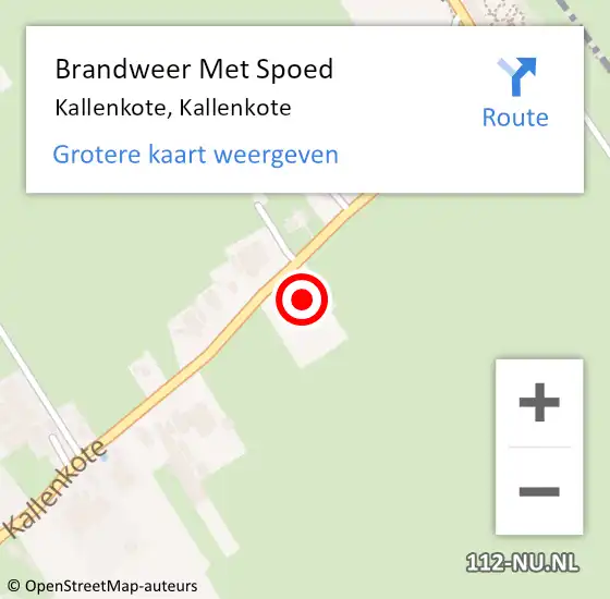 Locatie op kaart van de 112 melding: Brandweer Met Spoed Naar Kallenkote, Kallenkote op 4 juli 2015 22:48