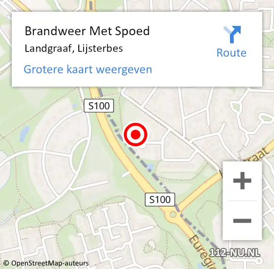 Locatie op kaart van de 112 melding: Brandweer Met Spoed Naar Landgraaf, Lijsterbes op 4 juli 2015 23:43