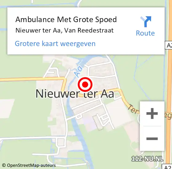 Locatie op kaart van de 112 melding: Ambulance Met Grote Spoed Naar Nieuwer ter Aa, Van Reedestraat op 4 juli 2015 23:49