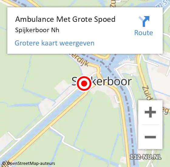 Locatie op kaart van de 112 melding: Ambulance Met Grote Spoed Naar Spijkerboor Nh op 5 juli 2015 10:16