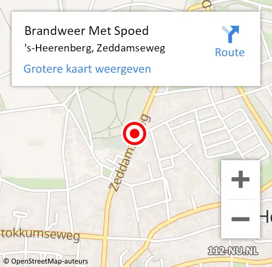 Locatie op kaart van de 112 melding: Brandweer Met Spoed Naar 's-Heerenberg, Zeddamseweg op 5 juli 2015 17:01