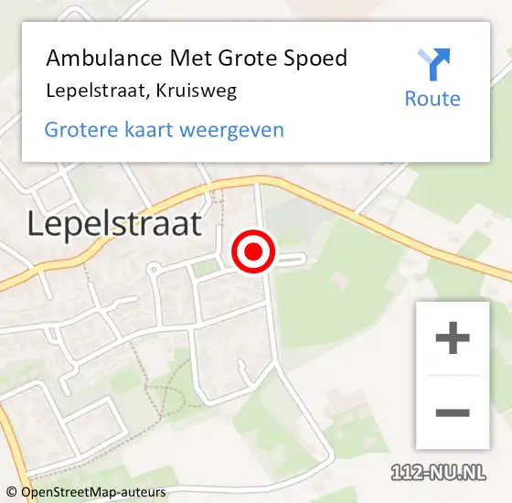 Locatie op kaart van de 112 melding: Ambulance Met Grote Spoed Naar Lepelstraat, Kruisweg op 5 juli 2015 17:29