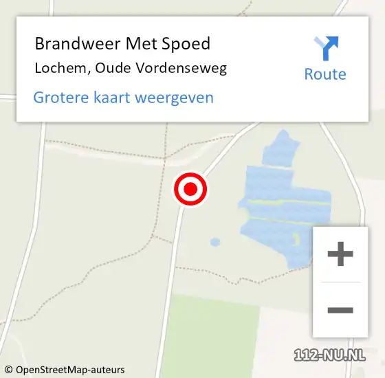 Locatie op kaart van de 112 melding: Brandweer Met Spoed Naar Lochem, Oude Vordenseweg op 5 juli 2015 19:32