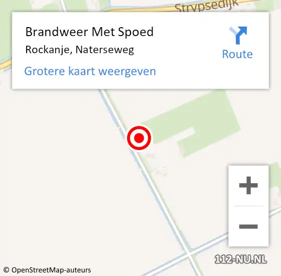 Locatie op kaart van de 112 melding: Brandweer Met Spoed Naar Rockanje, Naterseweg op 5 juli 2015 21:52