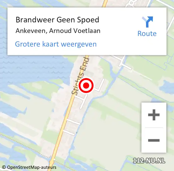 Locatie op kaart van de 112 melding: Brandweer Geen Spoed Naar Ankeveen, Arnoud Voetlaan op 6 juli 2015 13:33