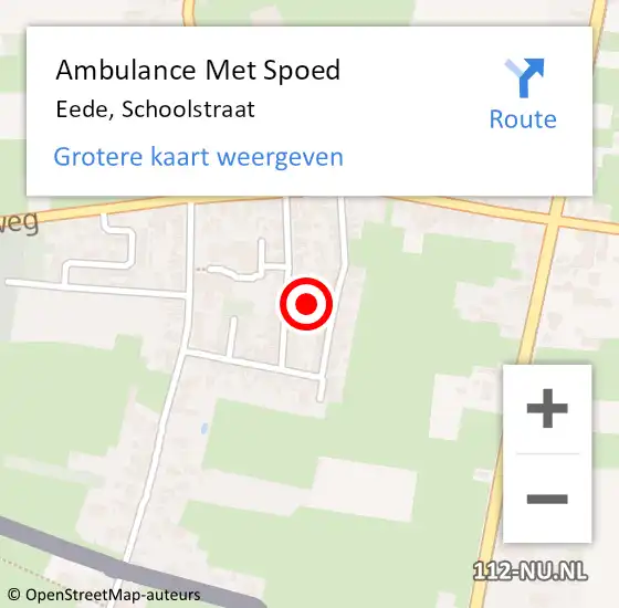 Locatie op kaart van de 112 melding: Ambulance Met Spoed Naar Eede, Schoolstraat op 6 juli 2015 18:17