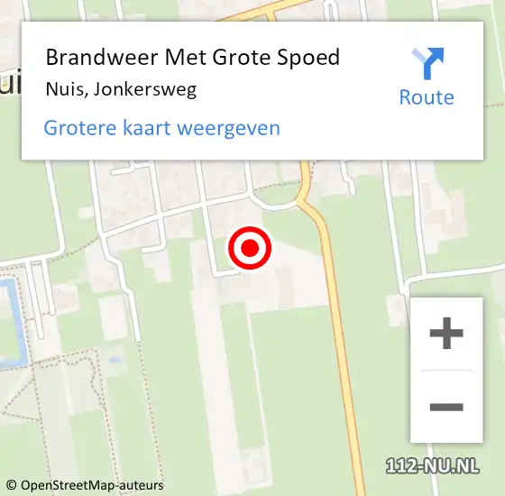 Locatie op kaart van de 112 melding: Brandweer Met Grote Spoed Naar Nuis, Jonkersweg op 7 juli 2015 15:19