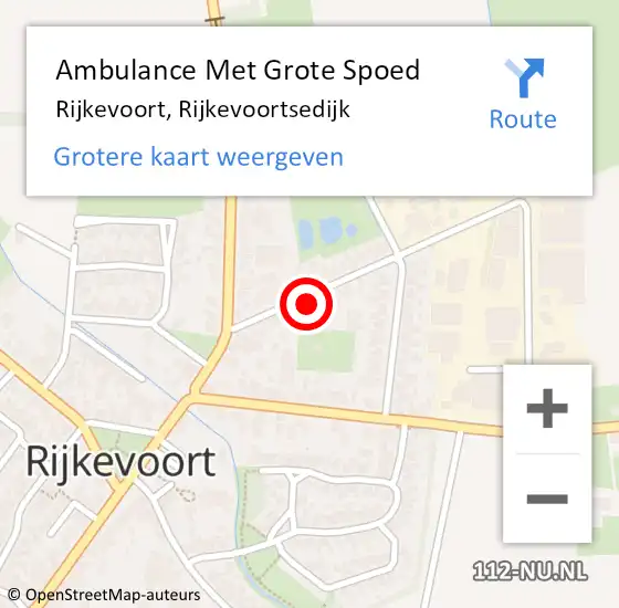 Locatie op kaart van de 112 melding: Ambulance Met Grote Spoed Naar Rijkevoort, Rijkevoortsedijk op 7 juli 2015 18:39