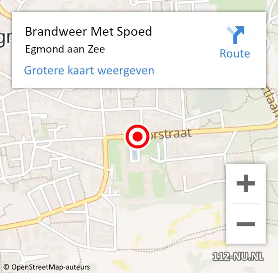 Locatie op kaart van de 112 melding: Brandweer Met Spoed Naar Egmond aan Zee op 7 juli 2015 20:30