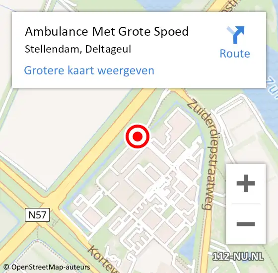Locatie op kaart van de 112 melding: Ambulance Met Grote Spoed Naar Stellendam, Deltageul op 8 juli 2015 17:27
