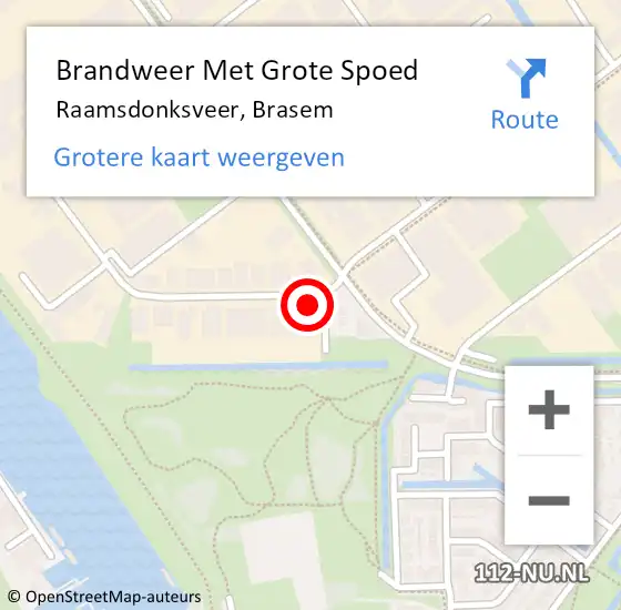 Locatie op kaart van de 112 melding: Brandweer Met Grote Spoed Naar Raamsdonksveer, Brasem op 9 juli 2015 00:42