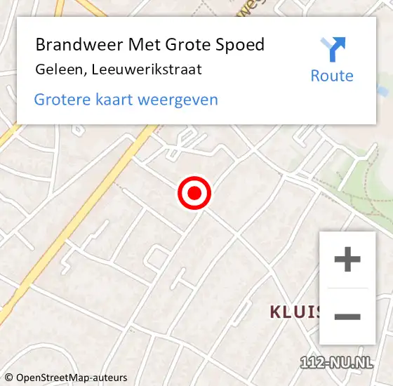 Locatie op kaart van de 112 melding: Brandweer Met Grote Spoed Naar Geleen, Leeuwerikstraat op 9 juli 2015 03:58