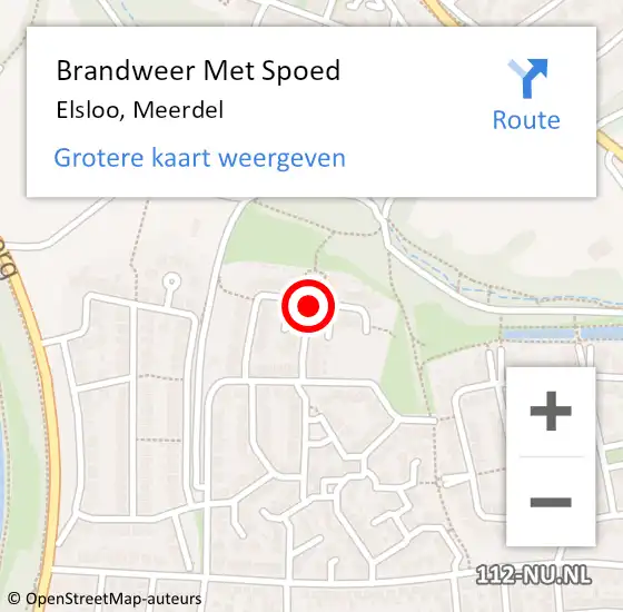 Locatie op kaart van de 112 melding: Brandweer Met Spoed Naar Elsloo, Meerdel op 9 juli 2015 08:01