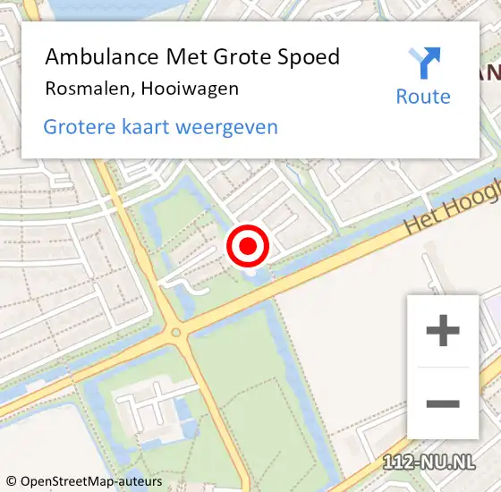 Locatie op kaart van de 112 melding: Ambulance Met Grote Spoed Naar Rosmalen, Hooiwagen op 9 juli 2015 09:14