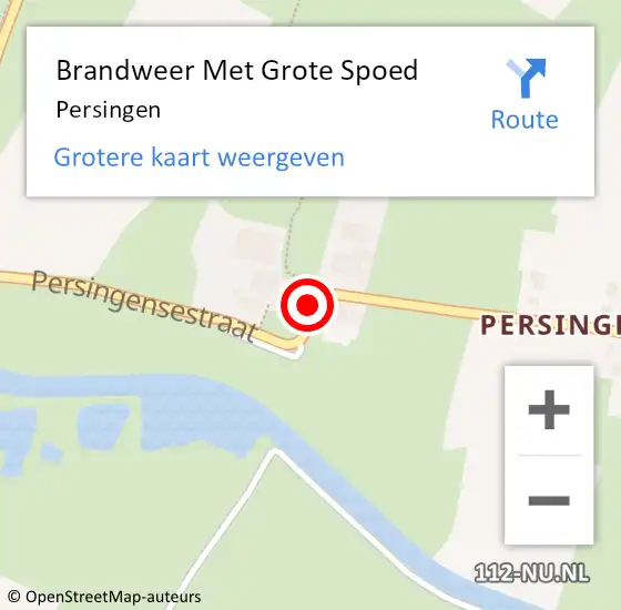 Locatie op kaart van de 112 melding: Brandweer Met Grote Spoed Naar Persingen op 9 juli 2015 10:45