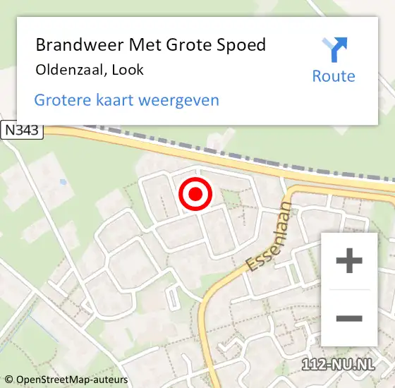 Locatie op kaart van de 112 melding: Brandweer Met Grote Spoed Naar Oldenzaal, Look op 13 november 2013 16:21