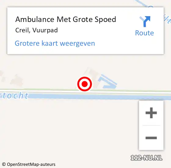 Locatie op kaart van de 112 melding: Ambulance Met Grote Spoed Naar Creil, Vuurpad op 9 juli 2015 14:47