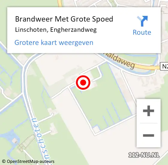 Locatie op kaart van de 112 melding: Brandweer Met Grote Spoed Naar Linschoten, Engherzandweg op 13 november 2013 17:09