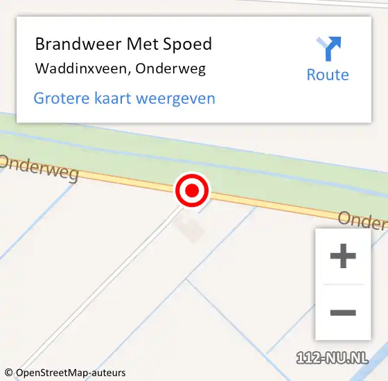 Locatie op kaart van de 112 melding: Brandweer Met Spoed Naar Waddinxveen, Onderweg op 10 juli 2015 15:07