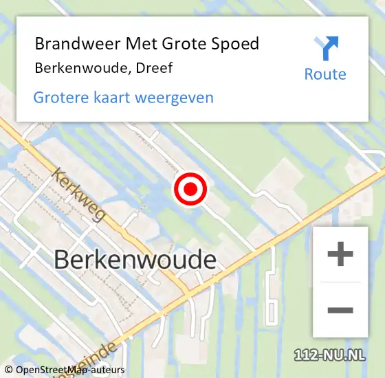 Locatie op kaart van de 112 melding: Brandweer Met Grote Spoed Naar Berkenwoude, Dreef op 13 november 2013 18:35