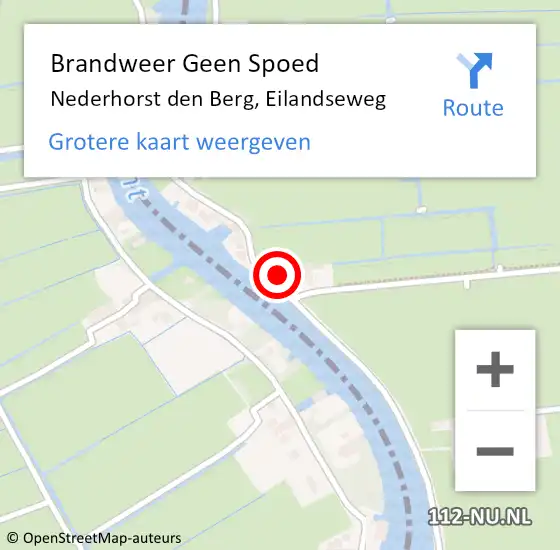 Locatie op kaart van de 112 melding: Brandweer Geen Spoed Naar Nederhorst den Berg, Eilandseweg op 13 november 2013 19:13