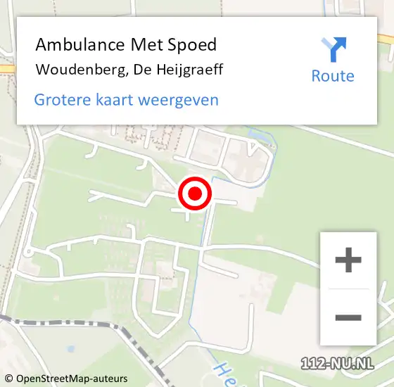 Locatie op kaart van de 112 melding: Ambulance Met Spoed Naar Woudenberg, De Heijgraeff op 12 juli 2015 20:28
