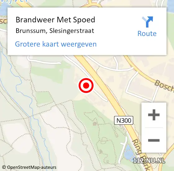 Locatie op kaart van de 112 melding: Brandweer Met Spoed Naar Brunssum, Slesingerstraat op 13 juli 2015 00:46