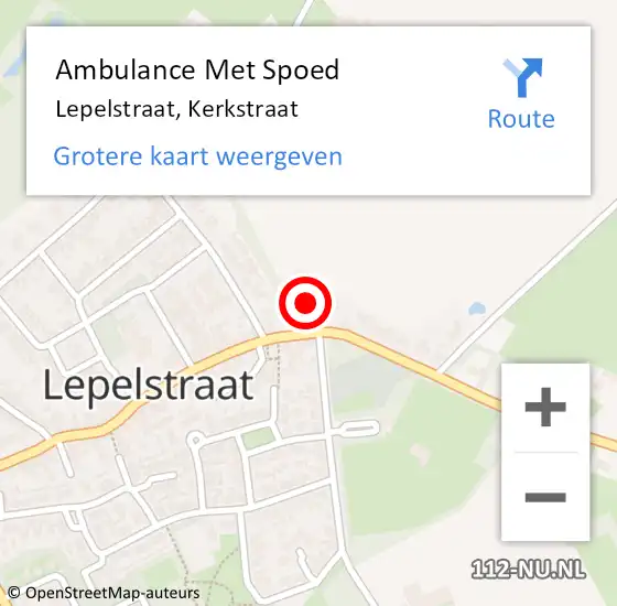 Locatie op kaart van de 112 melding: Ambulance Met Spoed Naar Lepelstraat, Kerkstraat op 13 juli 2015 11:00