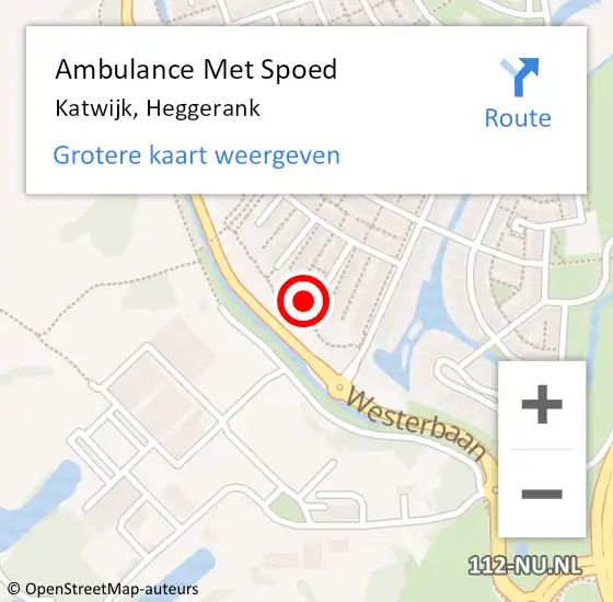 Locatie op kaart van de 112 melding: Ambulance Met Spoed Naar Katwijk, Heggerank op 14 juli 2015 17:09