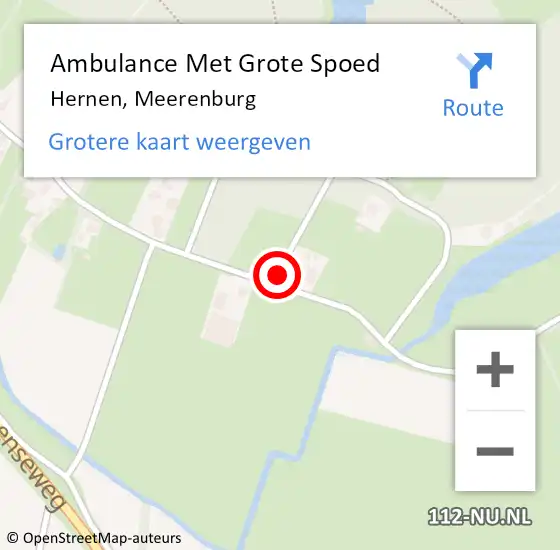 Locatie op kaart van de 112 melding: Ambulance Met Grote Spoed Naar Hernen, Meerenburg op 14 juli 2015 18:31