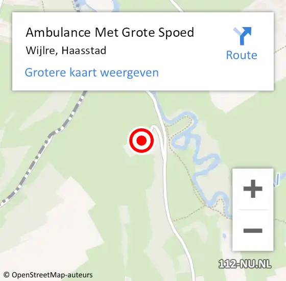 Locatie op kaart van de 112 melding: Ambulance Met Grote Spoed Naar Wijlre, Haasstad op 15 juli 2015 10:59