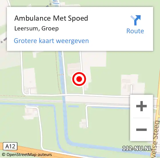 Locatie op kaart van de 112 melding: Ambulance Met Spoed Naar Leersum, Groep op 16 juli 2015 11:52