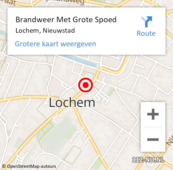 Locatie op kaart van de 112 melding: Brandweer Met Grote Spoed Naar Lochem, Nieuwstad op 17 juli 2015 04:31