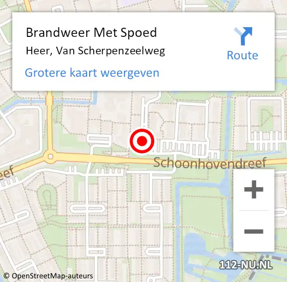 Locatie op kaart van de 112 melding: Brandweer Met Spoed Naar Heer, Van Scherpenzeelweg op 17 juli 2015 14:40