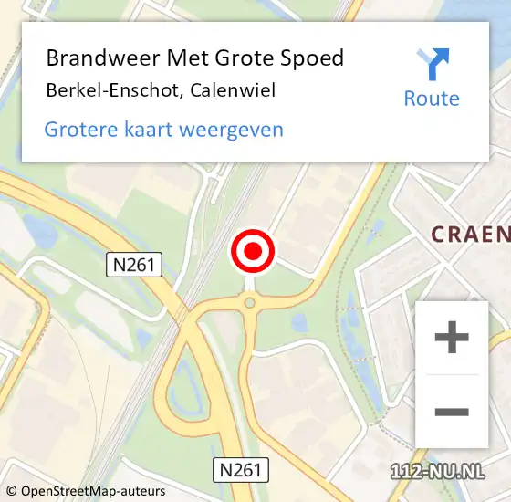 Locatie op kaart van de 112 melding: Brandweer Met Grote Spoed Naar Berkel-Enschot, Calenwiel op 17 juli 2015 17:38