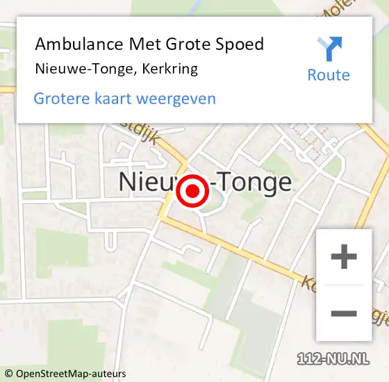 Locatie op kaart van de 112 melding: Ambulance Met Grote Spoed Naar Nieuwe-Tonge, Kerkring op 17 juli 2015 18:38