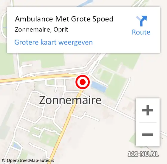 Locatie op kaart van de 112 melding: Ambulance Met Grote Spoed Naar Zonnemaire, Oprit op 18 juli 2015 12:34