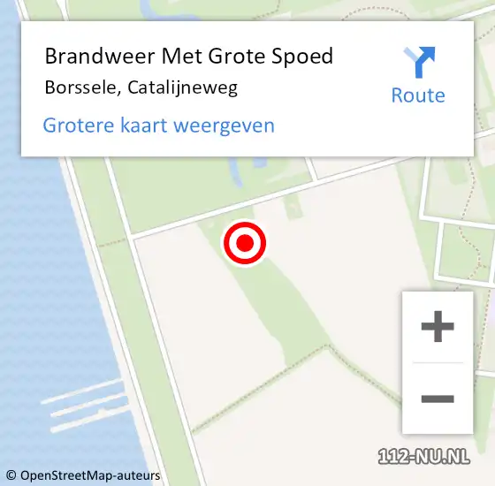 Locatie op kaart van de 112 melding: Brandweer Met Grote Spoed Naar Borssele, Catalijneweg op 18 juli 2015 13:42