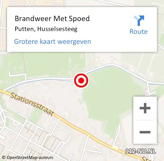 Locatie op kaart van de 112 melding: Brandweer Met Spoed Naar Putten, Husselsesteeg op 14 november 2013 14:57