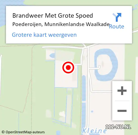 Locatie op kaart van de 112 melding: Brandweer Met Grote Spoed Naar Poederoijen, Munnikenlandse Waalkade op 19 juli 2015 10:51