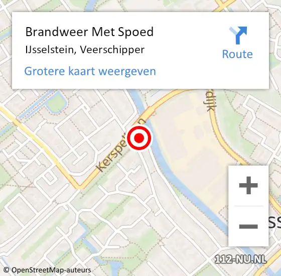 Locatie op kaart van de 112 melding: Brandweer Met Spoed Naar IJsselstein, Veerschipper op 19 juli 2015 12:49