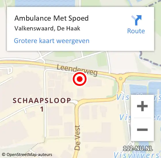 Locatie op kaart van de 112 melding: Ambulance Met Spoed Naar Valkenswaard, De Haak op 20 juli 2015 07:31