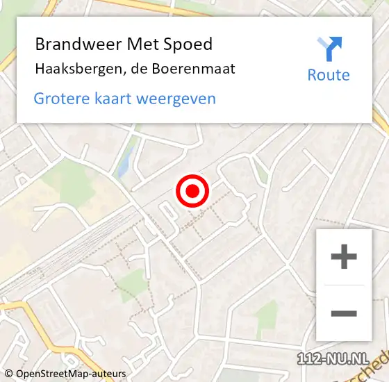 Locatie op kaart van de 112 melding: Brandweer Met Spoed Naar Haaksbergen, de Boerenmaat op 20 juli 2015 10:22