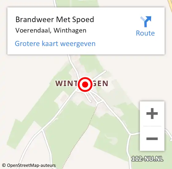 Locatie op kaart van de 112 melding: Brandweer Met Spoed Naar Voerendaal, Winthagen op 20 juli 2015 14:22