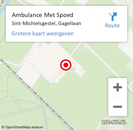 Locatie op kaart van de 112 melding: Ambulance Met Spoed Naar Sint-Michielsgestel, Gagellaan op 14 november 2013 17:13