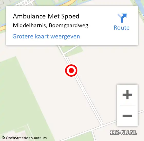 Locatie op kaart van de 112 melding: Ambulance Met Spoed Naar Middelharnis, Boomgaardweg op 21 juli 2015 10:45